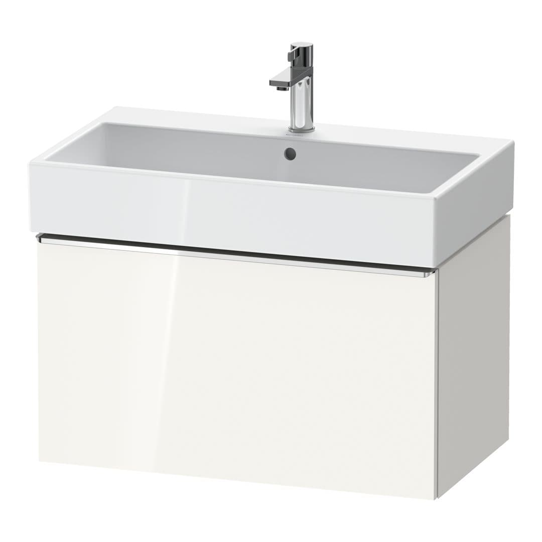 Duravit D-Neo – Έπιπλο Νιπτήρα – 784 mm, 1 συρτάρι, νιπτήρας κέντρο, 784 x 442 x 440 mm, Chrome High Gloss – White High Gloss, Decor (DE4273010220000)