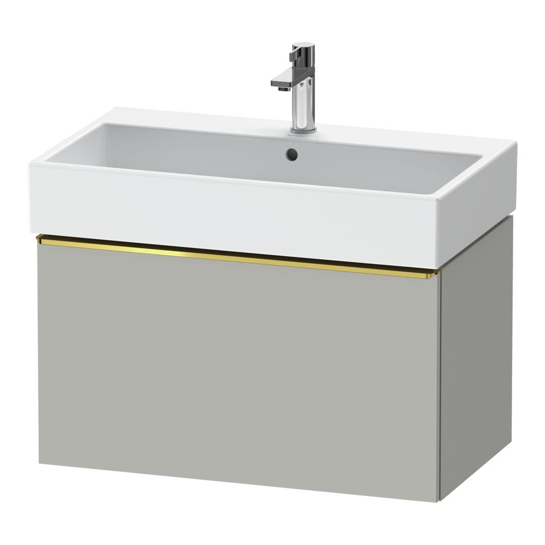 Duravit D-Neo – Έπιπλο Νιπτήρα – 784 mm, 1 συρτάρι, νιπτήρας κέντρο, 784 x 442 x 440 mm, Gold Polished – Concrete grey Matt, Decor (DE4273034070000)