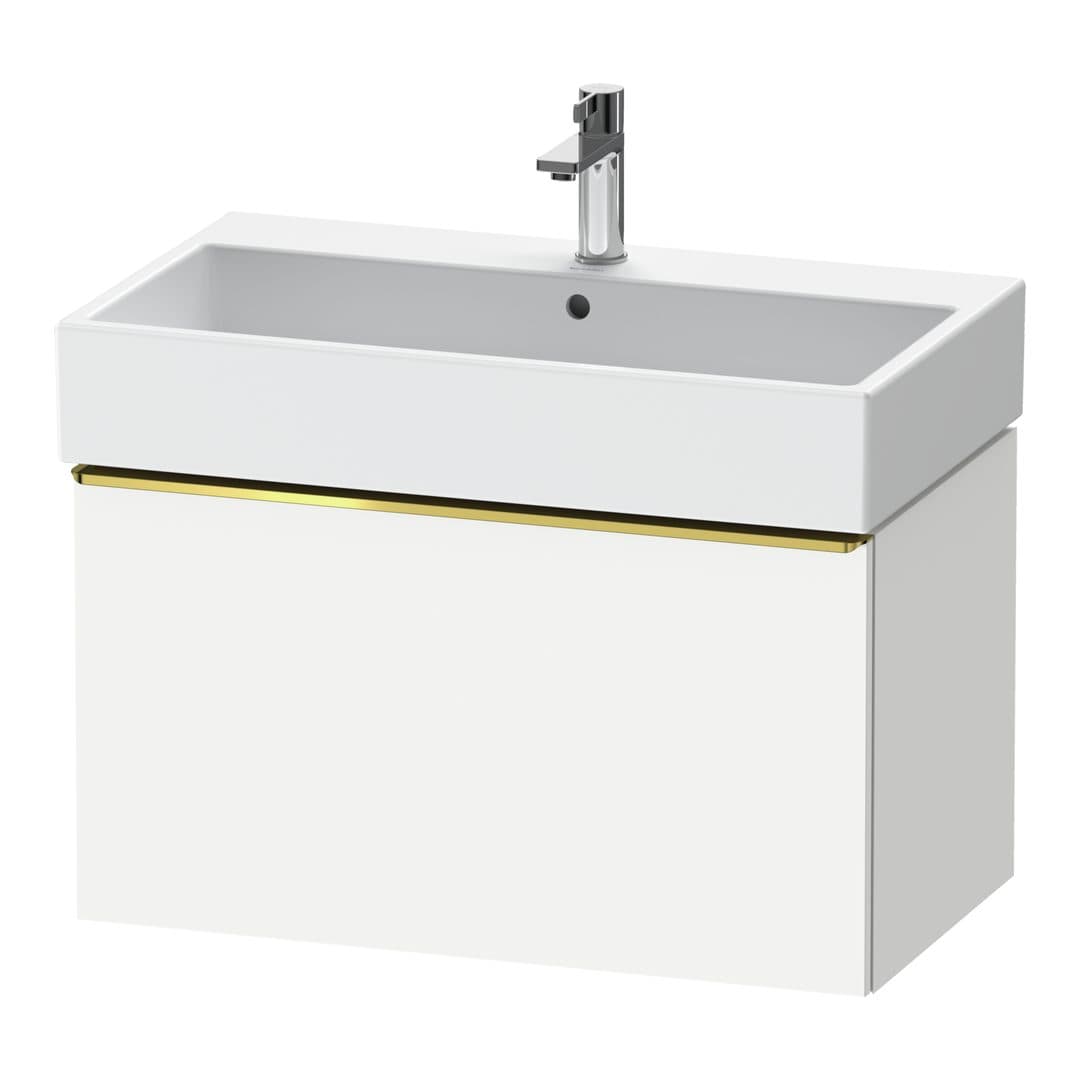 Duravit D-Neo – Έπιπλο Νιπτήρα – 784 mm, 1 συρτάρι, νιπτήρας κέντρο, 784 x 442 x 440 mm, Gold Polished – White Matt, Decor (DE4273034180000)