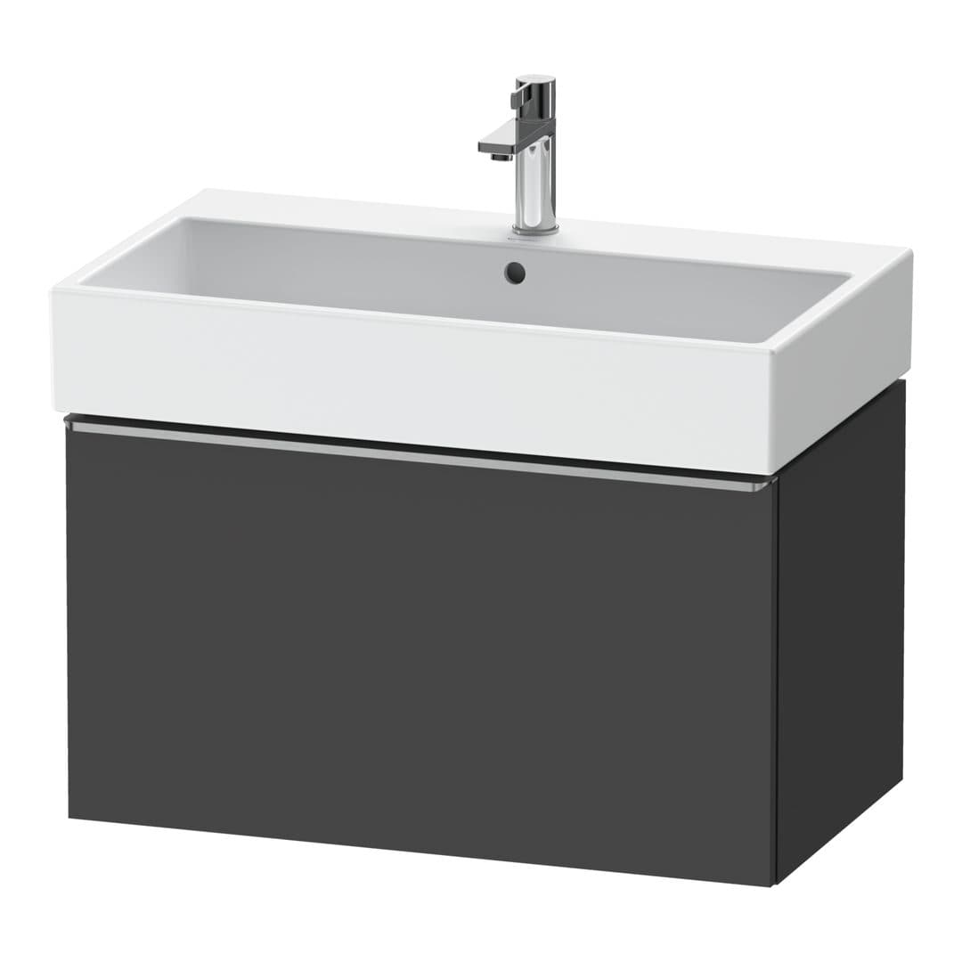 Duravit D-Neo – Έπιπλο Νιπτήρα – 784 mm, 1 συρτάρι, νιπτήρας κέντρο, 784 x 442 x 440 mm, Stainless steel Brushed – Graphite Matt, Decor (DE4273070490000)