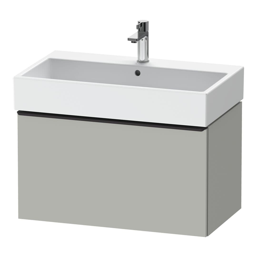 Duravit D-Neo – Έπιπλο Νιπτήρα – 784 mm, 1 συρτάρι, νιπτήρας κέντρο, 784 x 442 x 440 mm, Diamond black Matt – Concrete grey Matt, Decor (DE42730BD070000)