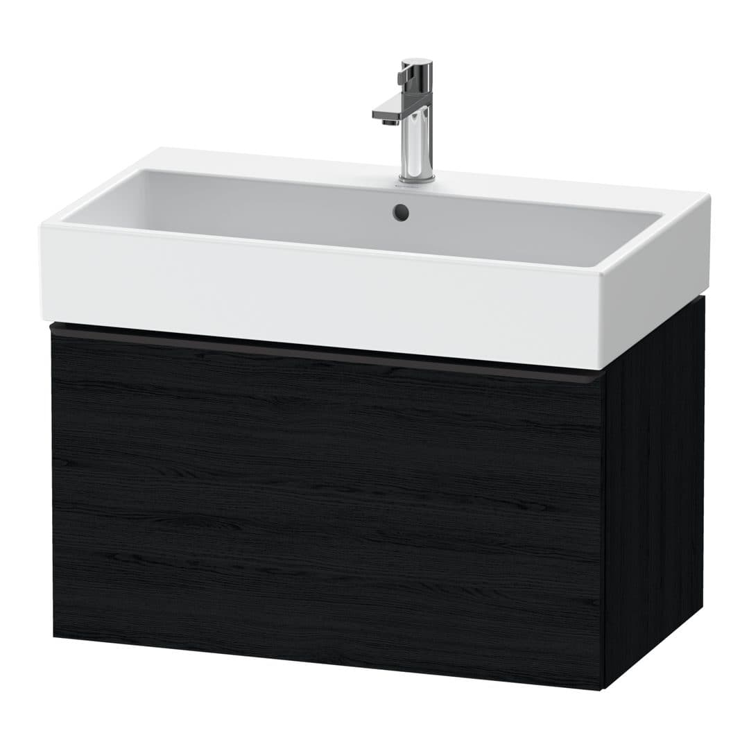 Duravit D-Neo – Έπιπλο Νιπτήρα – 784 mm, 1 συρτάρι, νιπτήρας κέντρο, 784 x 442 x 440 mm, Diamond black Matt – Black oak Matt, Decor (DE42730BD160000)
