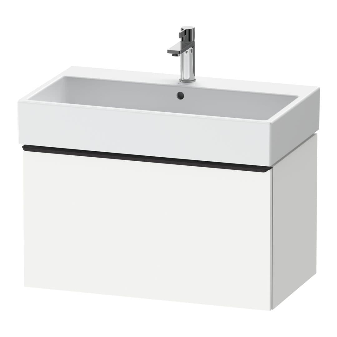 Duravit D-Neo – Έπιπλο Νιπτήρα – 784 mm, 1 συρτάρι, νιπτήρας κέντρο, 784 x 442 x 440 mm, Diamond black Matt – White Matt, Decor (DE42730BD180000)