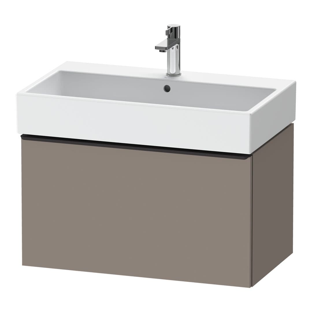 Duravit D-Neo – Έπιπλο Νιπτήρα – 784 mm, 1 συρτάρι, νιπτήρας κέντρο, 784 x 442 x 440 mm, Diamond black Matt – Basalte Matt, Decor (DE42730BD430000)