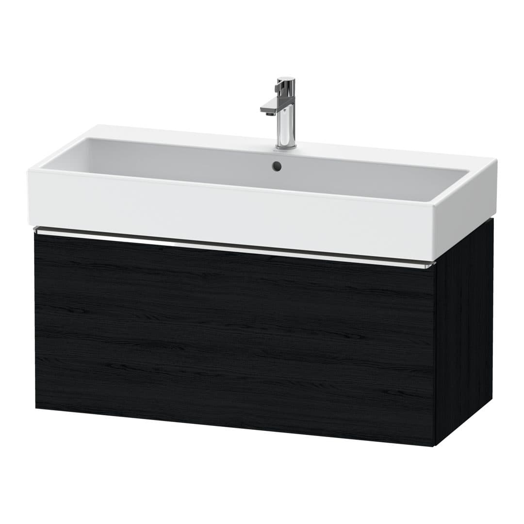 Duravit D-Neo – Έπιπλο Νιπτήρα – 984 mm, 1 συρτάρι, νιπτήρας κέντρο, 984 x 442 x 440 mm, Chrome High Gloss – Black oak Matt, Decor (DE4274010160000)
