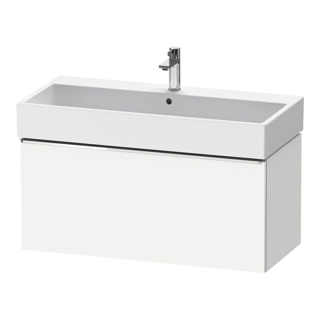 Duravit D-Neo – Έπιπλο Νιπτήρα – 984 mm, 1 συρτάρι, νιπτήρας κέντρο, 984 x 442 x 440 mm, Chrome High Gloss – White Matt, Decor (DE4274010180000)
