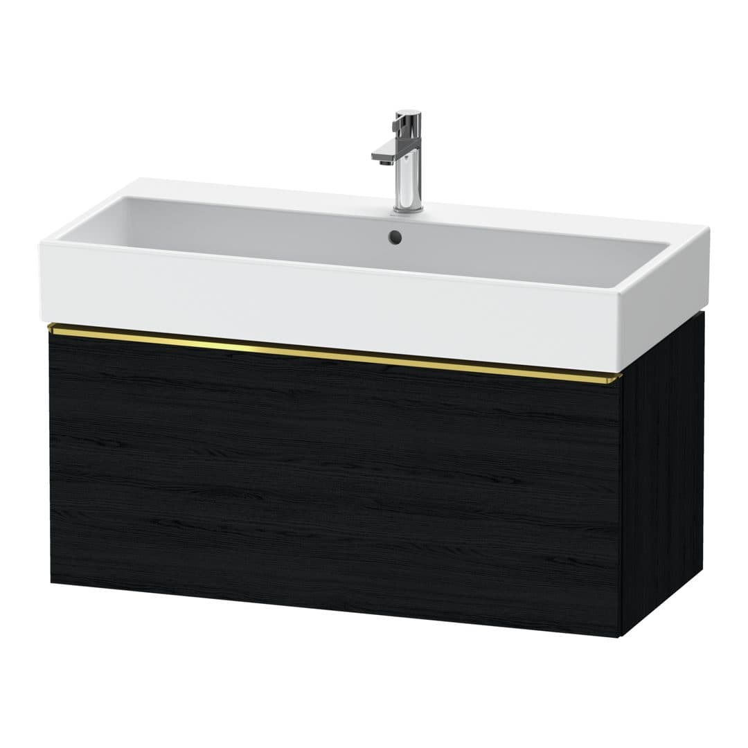 Duravit D-Neo – Έπιπλο Νιπτήρα – 984 mm, 1 συρτάρι, νιπτήρας κέντρο, 984 x 442 x 440 mm, Gold Polished – Black oak Matt, Decor (DE4274034160000)