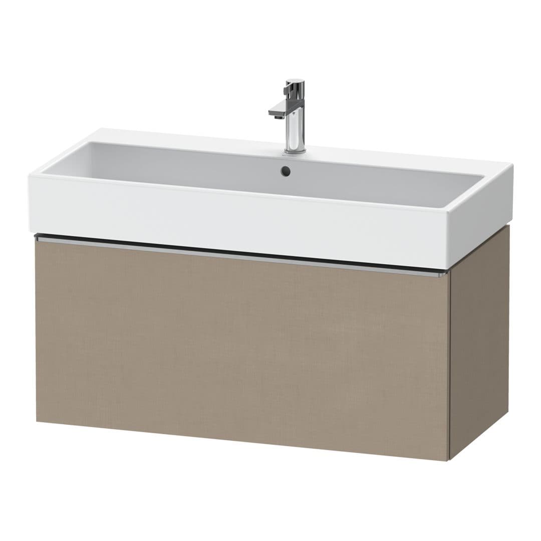 Duravit D-Neo – Έπιπλο Νιπτήρα – 984 mm, 1 συρτάρι, νιπτήρας κέντρο, 984 x 442 x 440 mm, Stainless steel Brushed – Linen Matt, Decor (DE4274070750000)