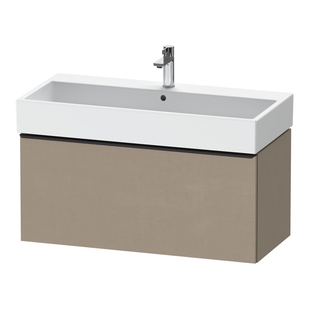 Duravit D-Neo – Έπιπλο Νιπτήρα – 984 mm, 1 συρτάρι, νιπτήρας κέντρο, 984 x 442 x 440 mm, Diamond black Matt – Linen Matt, Decor (DE42740BD750000)