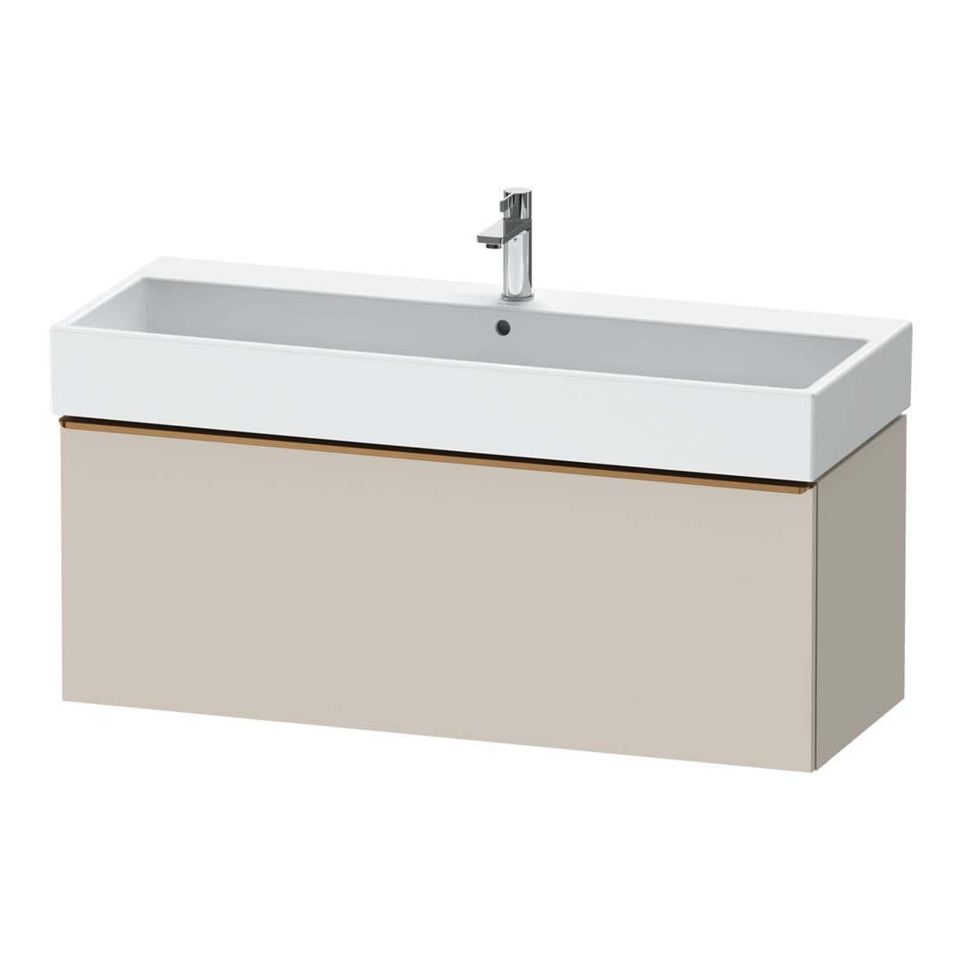 Duravit D-Neo – Έπιπλο Νιπτήρα – 1184 mm, 1 συρτάρι, νιπτήρας κέντρο, 1184 x 442 x 440 mm, Bronze Brushed – Taupe Matt, Decor (DE4275004910000)