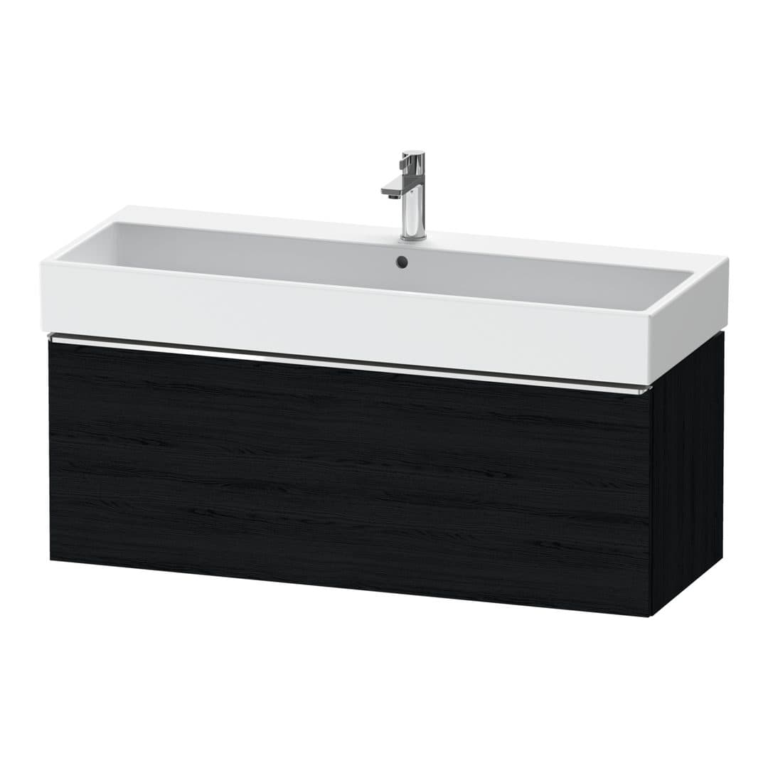 Duravit D-Neo – Έπιπλο Νιπτήρα – 1184 mm, 1 συρτάρι, νιπτήρας κέντρο, 1184 x 442 x 440 mm, Chrome High Gloss – Black oak Matt, Decor (DE4275010160000)