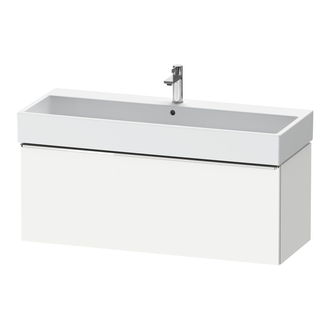 Duravit D-Neo – Έπιπλο Νιπτήρα – 1184 mm, 1 συρτάρι, νιπτήρας κέντρο, 1184 x 442 x 440 mm, Chrome High Gloss – White Matt, Decor (DE4275010180000)