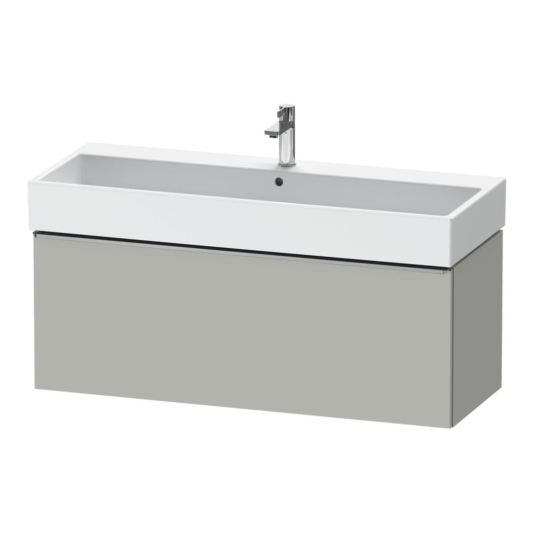 Duravit D-Neo – Έπιπλο Νιπτήρα – 1184 mm, 1 συρτάρι, νιπτήρας κέντρο, 1184 x 442 x 440 mm, Stainless steel Brushed – Concrete grey Matt, Decor (DE4275070070000)