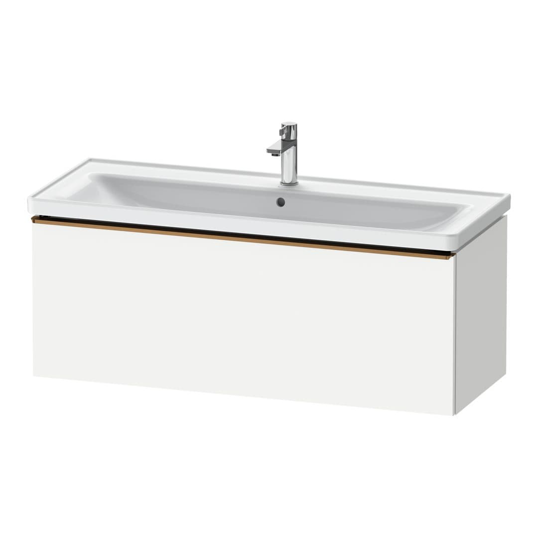 Duravit D-Neo – Έπιπλο Νιπτήρα – 1184 mm, 1 συρτάρι, νιπτήρας κέντρο, 1184 x 452 x 440 mm, Bronze Brushed – White Matt, Decor (DE4291004180000)