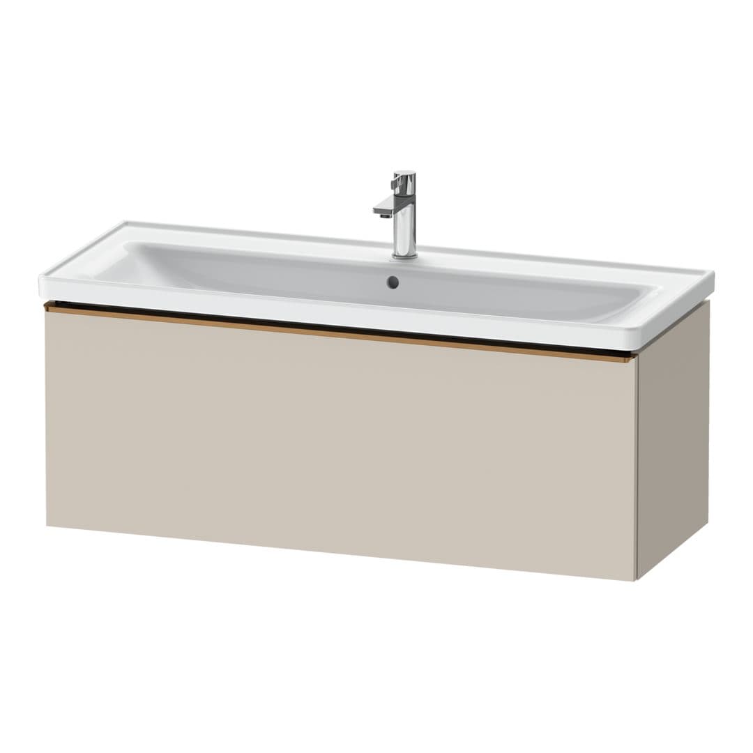 Duravit D-Neo – Έπιπλο Νιπτήρα – 1184 mm, 1 συρτάρι, νιπτήρας κέντρο, 1184 x 452 x 440 mm, Bronze Brushed – Taupe Matt, Decor (DE4291004910000)