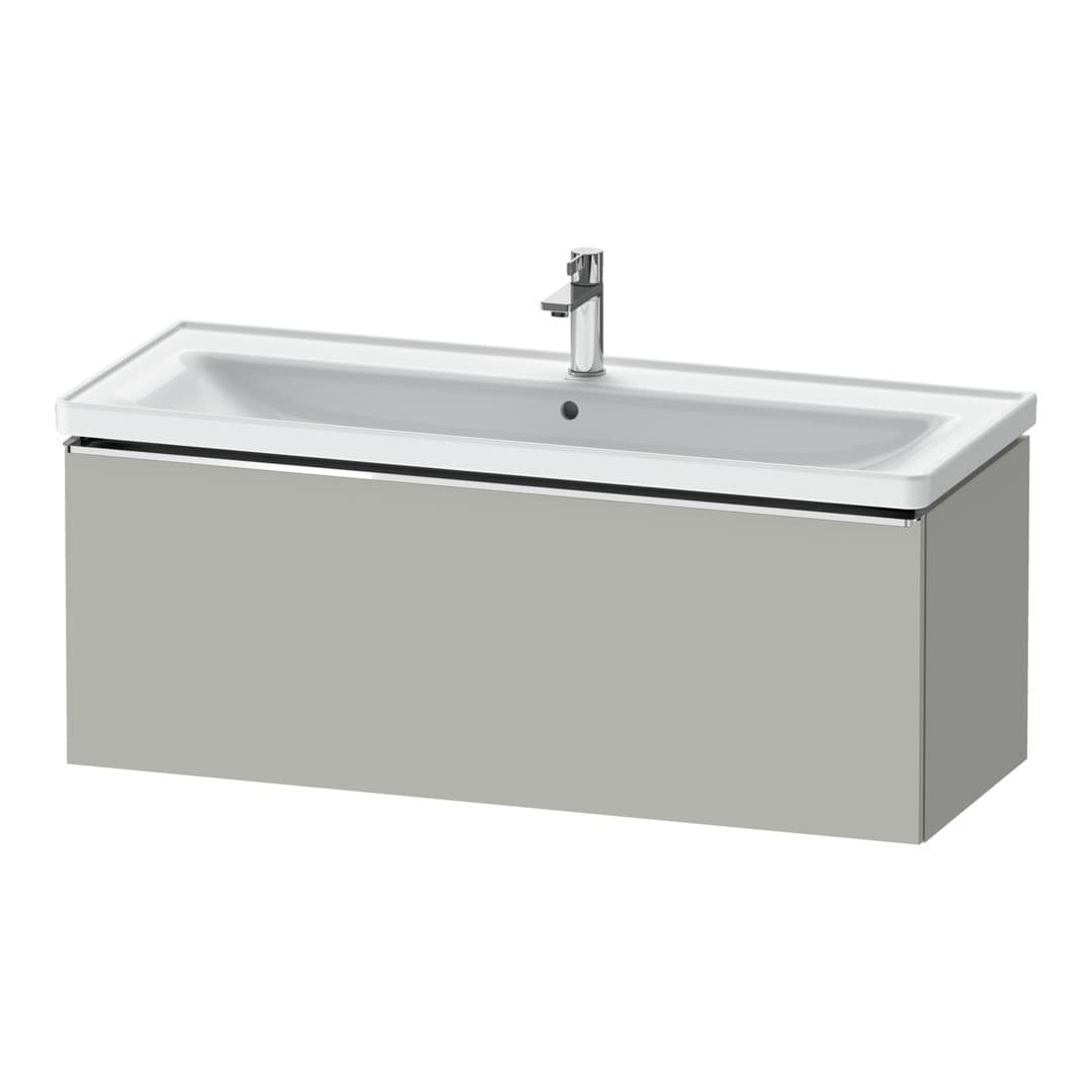 Duravit D-Neo – Έπιπλο Νιπτήρα – 1184 mm, 1 συρτάρι, νιπτήρας κέντρο, 1184 x 452 x 440 mm, Chrome High Gloss – Concrete grey Matt, Decor (DE4291010070000)
