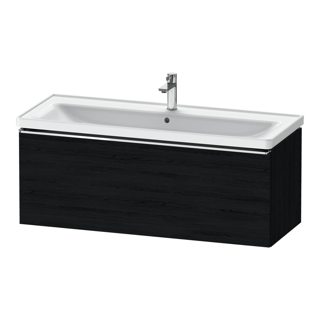 Duravit D-Neo – Έπιπλο Νιπτήρα – 1184 mm, 1 συρτάρι, νιπτήρας κέντρο, 1184 x 452 x 440 mm, Chrome High Gloss – Black oak Matt, Decor (DE4291010160000)