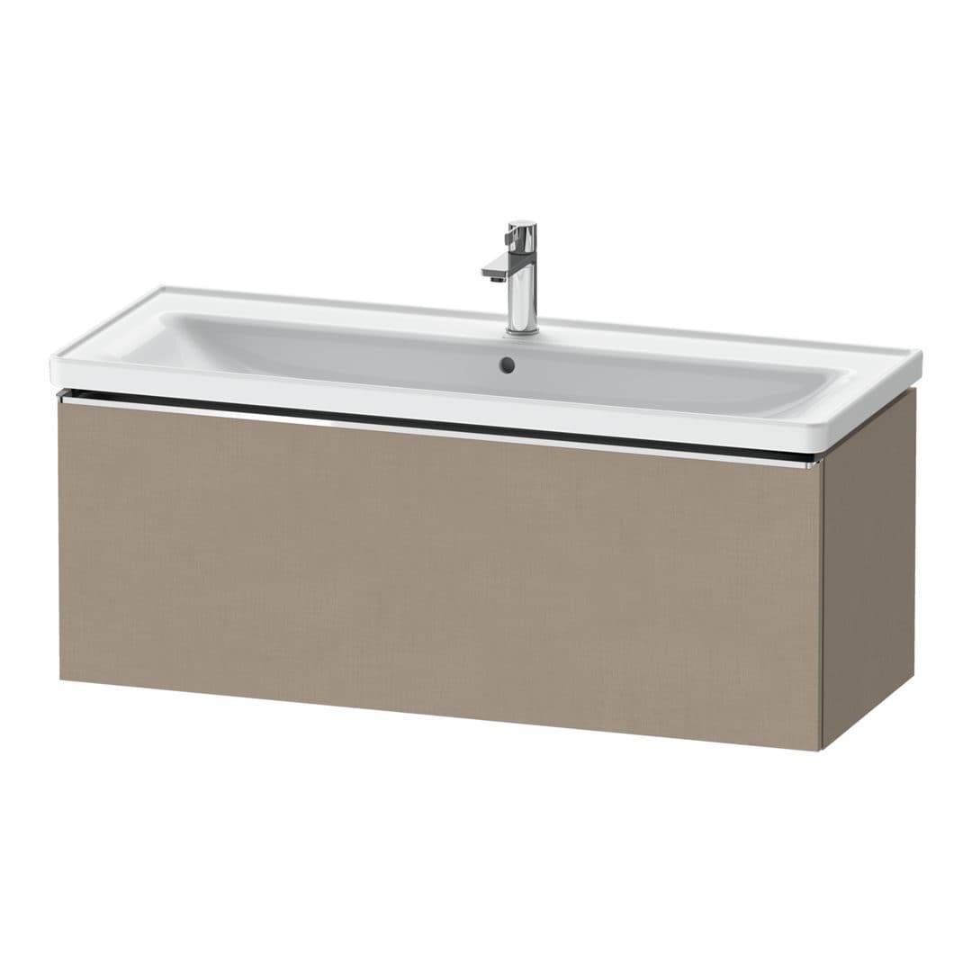 Duravit D-Neo – Έπιπλο Νιπτήρα – 1184 mm, 1 συρτάρι, νιπτήρας κέντρο, 1184 x 452 x 440 mm, Chrome High Gloss – Linen Matt, Decor (DE4291010750000)