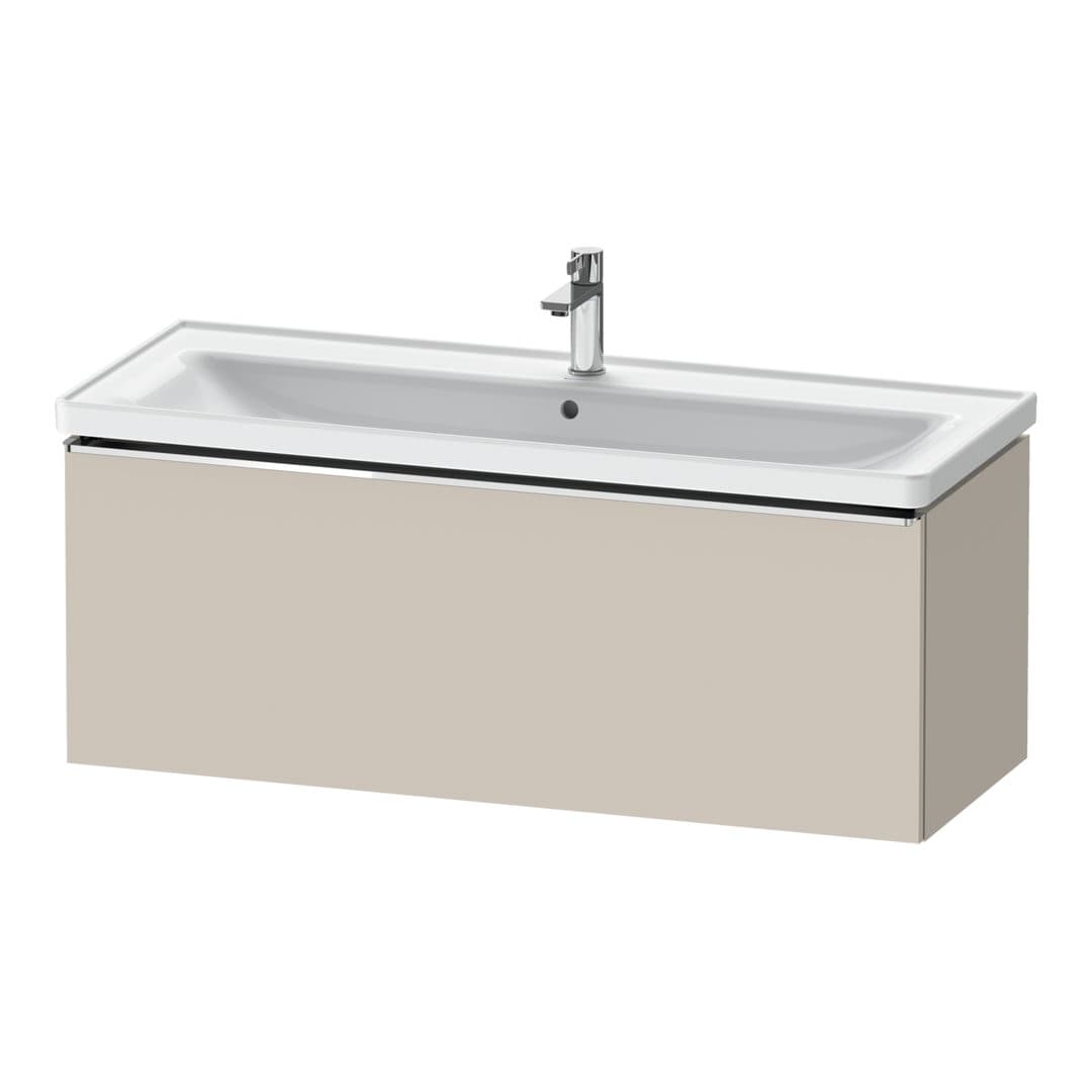 Duravit D-Neo – Έπιπλο Νιπτήρα – 1184 mm, 1 συρτάρι, νιπτήρας κέντρο, 1184 x 452 x 440 mm, Chrome High Gloss – Taupe Matt, Decor (DE4291010910000)