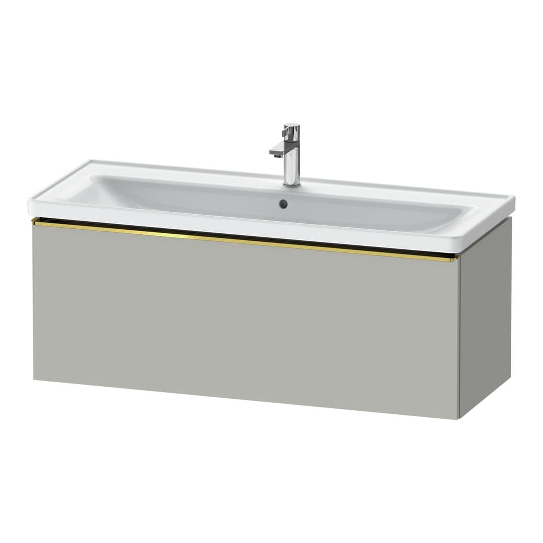Duravit D-Neo – Έπιπλο Νιπτήρα – 1184 mm, 1 συρτάρι, νιπτήρας κέντρο, 1184 x 452 x 440 mm, Gold Polished – Concrete grey Matt, Decor (DE4291034070000)