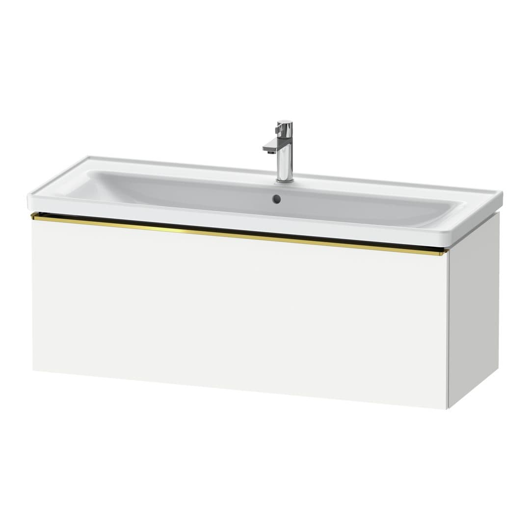Duravit D-Neo – Έπιπλο Νιπτήρα – 1184 mm, 1 συρτάρι, νιπτήρας κέντρο, 1184 x 452 x 440 mm, Gold Polished – White Matt, Decor (DE4291034180000)