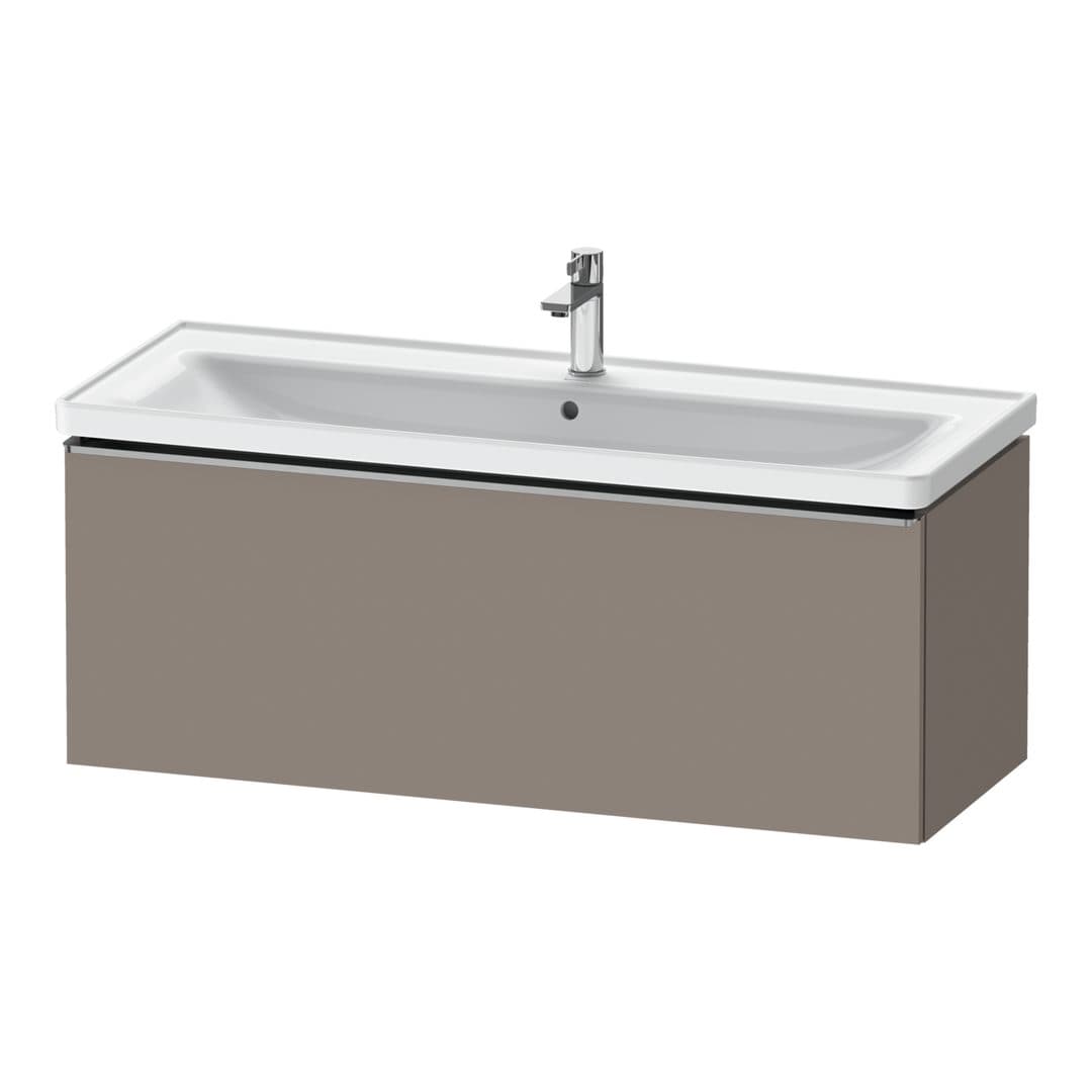 Duravit D-Neo – Έπιπλο Νιπτήρα – 1184 mm, 1 συρτάρι, νιπτήρας κέντρο, 1184 x 452 x 440 mm, Stainless steel Brushed – Basalte Matt, Decor (DE4291070430000)
