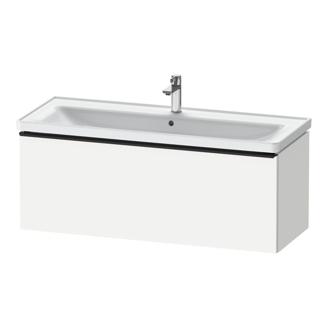 Duravit D-Neo – Έπιπλο Νιπτήρα – 1184 mm, 1 συρτάρι, νιπτήρας κέντρο, 1184 x 452 x 440 mm, Diamond black Matt – White Matt, Decor (DE42910BD180000)