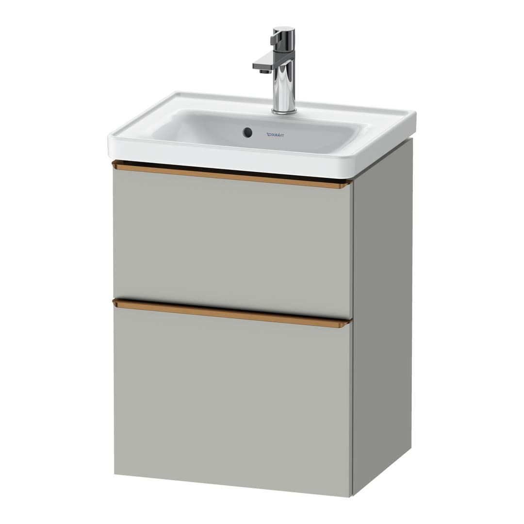 Duravit D-Neo – Έπιπλο Νιπτήρα – 484 mm, 2 συρτάρια, νιπτήρας κέντρο, 484 x 372 x 625 mm, Bronze Brushed – Concrete grey Matt, Decor (DE4350004070000)