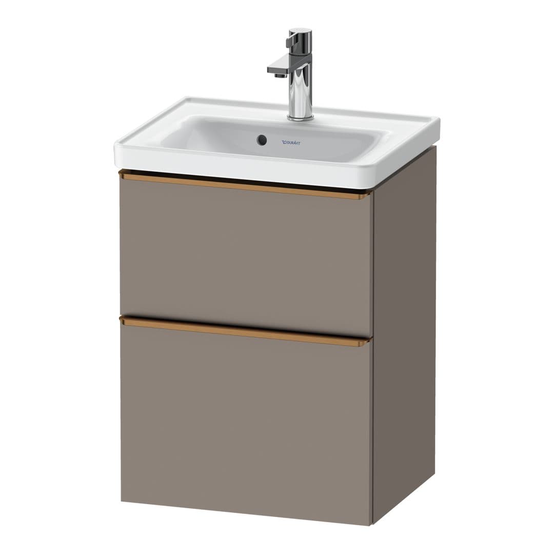 Duravit D-Neo – Έπιπλο Νιπτήρα – 484 mm, 2 συρτάρια, νιπτήρας κέντρο, 484 x 372 x 625 mm, Bronze Brushed – Basalte Matt, Decor (DE4350004430000)