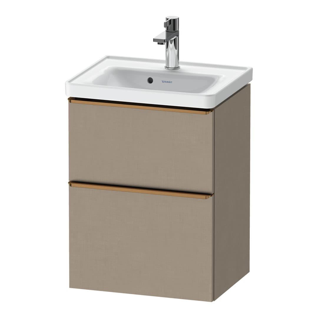 Duravit D-Neo – Έπιπλο Νιπτήρα – 484 mm, 2 συρτάρια, νιπτήρας κέντρο, 484 x 372 x 625 mm, Bronze Brushed – Linen Matt, Decor (DE4350004750000)
