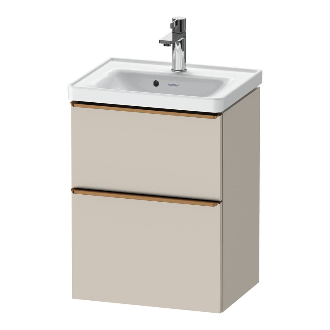 Duravit D-Neo – Έπιπλο Νιπτήρα – 484 mm, 2 συρτάρια, νιπτήρας κέντρο, 484 x 372 x 625 mm, Bronze Brushed – Taupe Matt, Decor (DE4350004910000)
