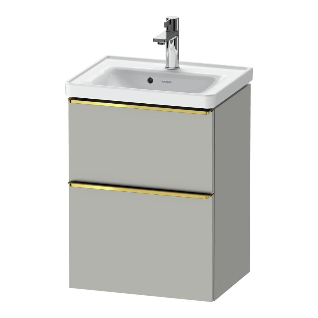 Duravit D-Neo – Έπιπλο Νιπτήρα – 484 mm, 2 συρτάρια, νιπτήρας κέντρο, 484 x 372 x 625 mm, Gold Polished – Concrete grey Matt, Decor (DE4350034070000)
