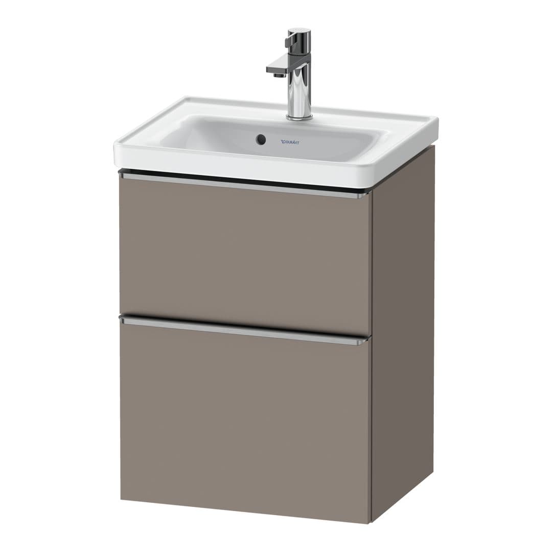 Duravit D-Neo – Έπιπλο Νιπτήρα – 484 mm, 2 συρτάρια, νιπτήρας κέντρο, 484 x 372 x 625 mm, Stainless steel Brushed – Basalte Matt, Decor (DE4350070430000)