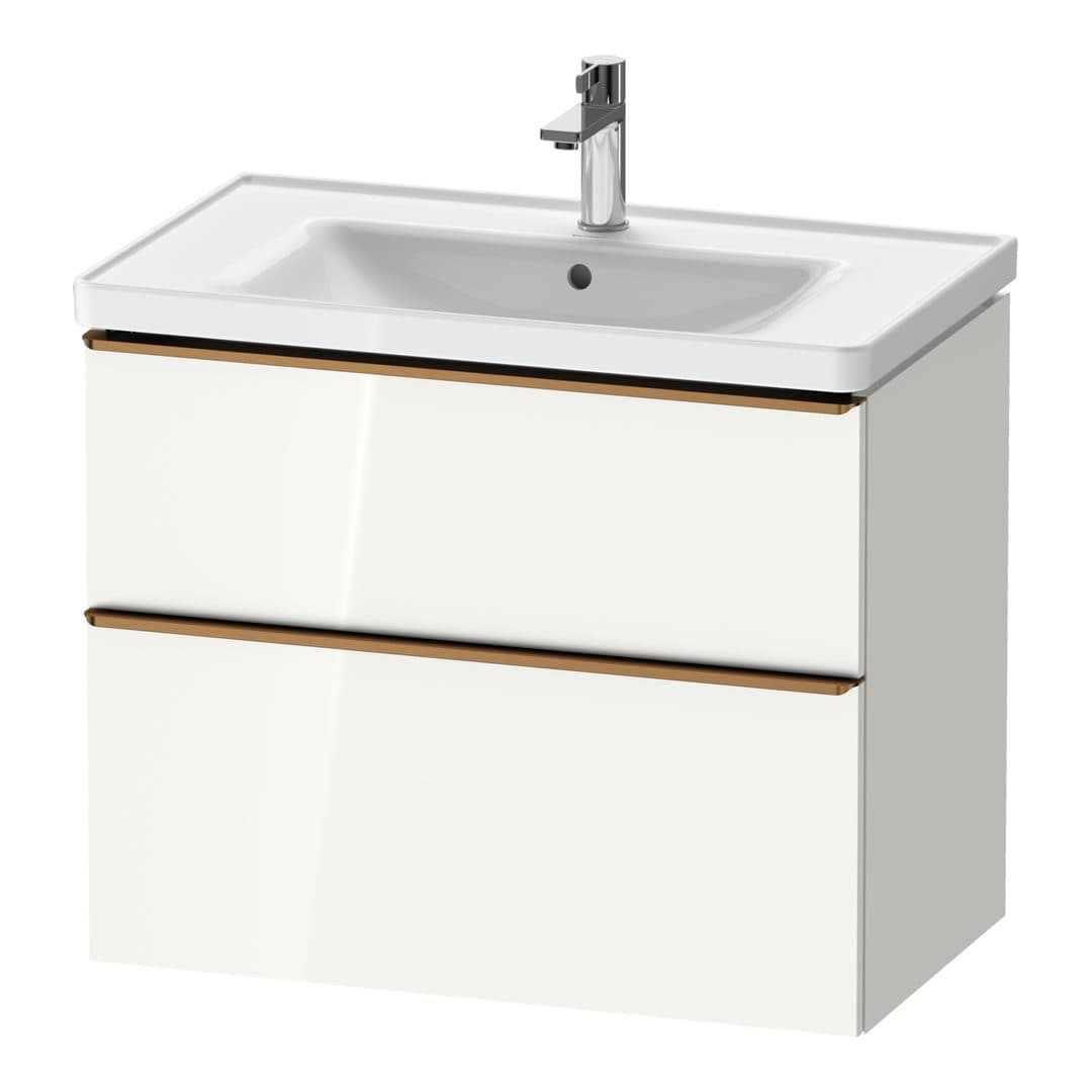 Duravit D-Neo – Έπιπλο Νιπτήρα – 784 mm, 2 συρτάρια, νιπτήρας κέντρο, 784 x 452 x 625 mm, Bronze Brushed – White High Gloss, Decor (DE4355004220000)