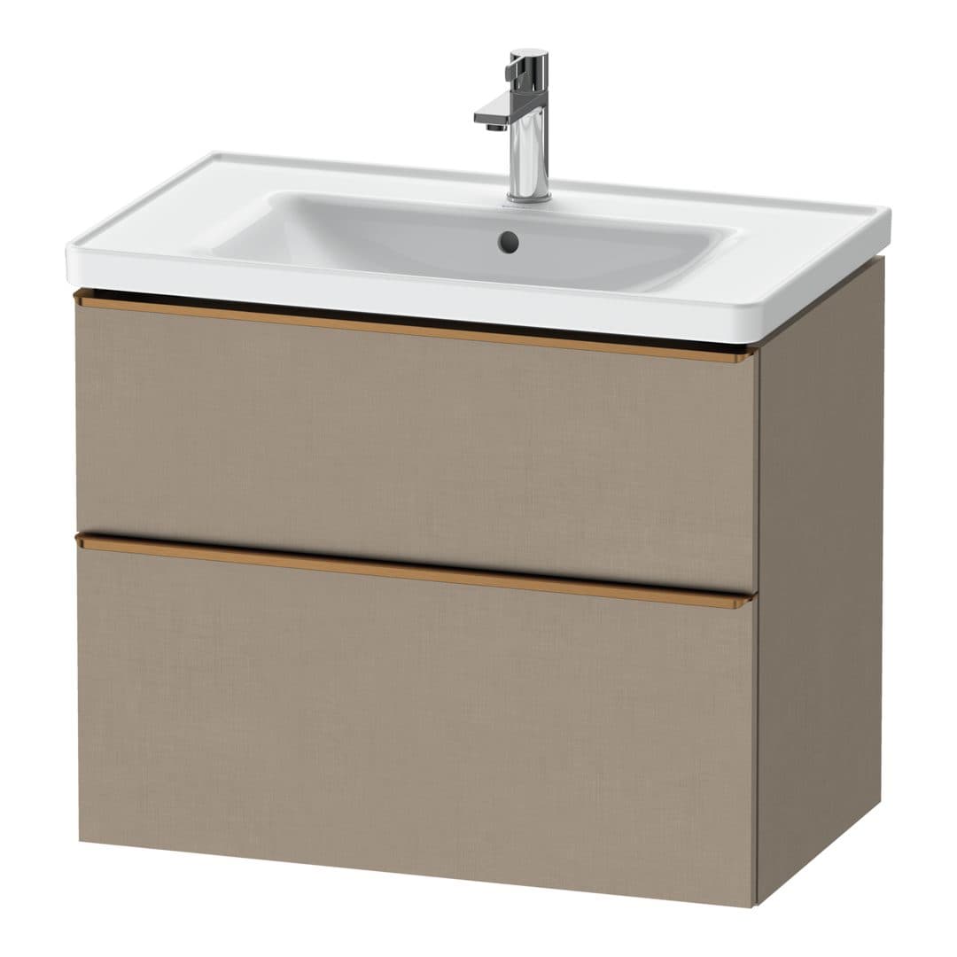 Duravit D-Neo – Έπιπλο Νιπτήρα – 784 mm, 2 συρτάρια, νιπτήρας κέντρο, 784 x 452 x 625 mm, Bronze Brushed – Linen Matt, Decor (DE4355004750000)