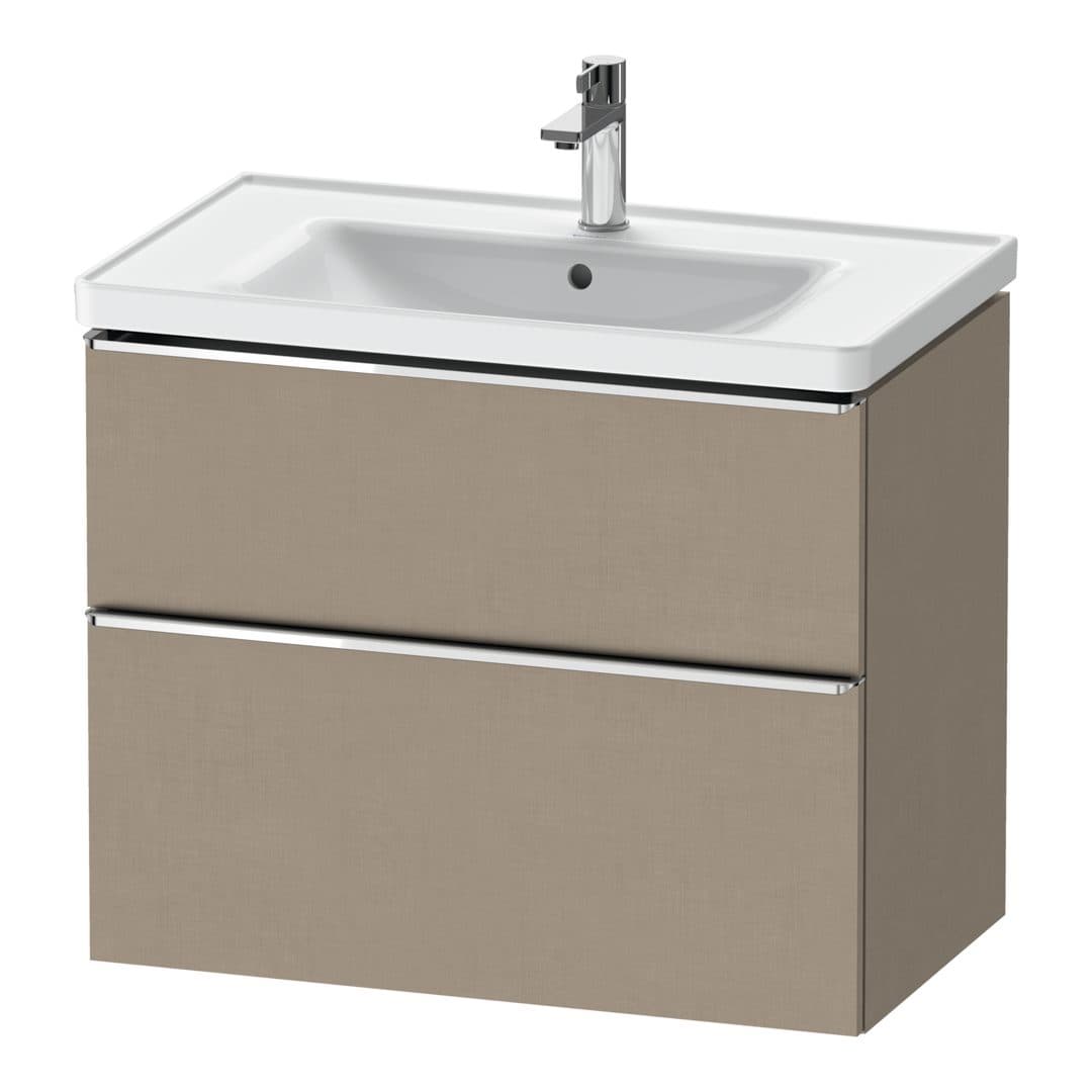Duravit D-Neo – Έπιπλο Νιπτήρα – 784 mm, 2 συρτάρια, νιπτήρας κέντρο, 784 x 452 x 625 mm, Chrome High Gloss – Linen Matt, Decor (DE4355010750000)