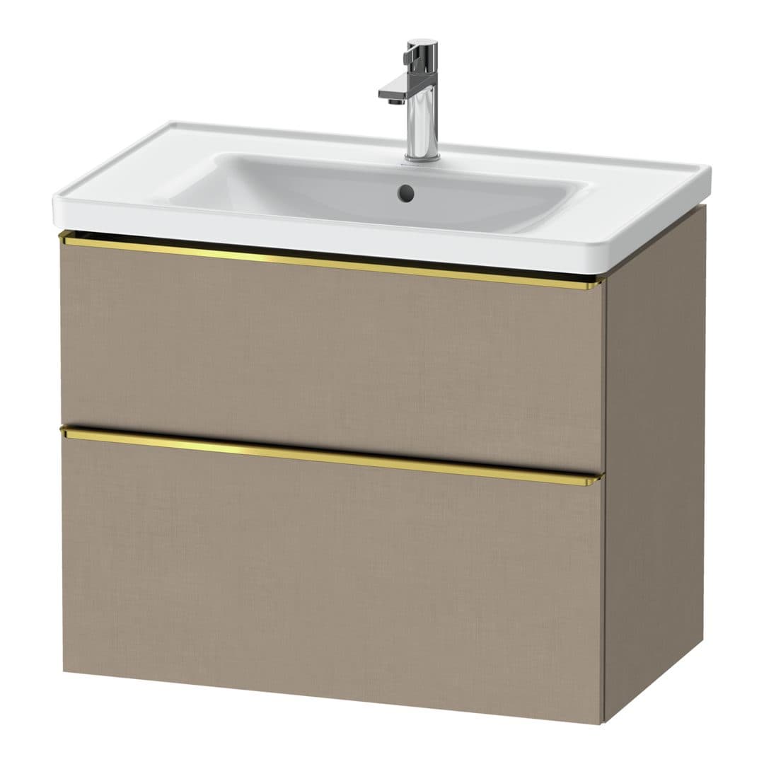 Duravit D-Neo – Έπιπλο Νιπτήρα – 784 mm, 2 συρτάρια, νιπτήρας κέντρο, 784 x 452 x 625 mm, Gold Polished – Linen Matt, Decor (DE4355034750000)