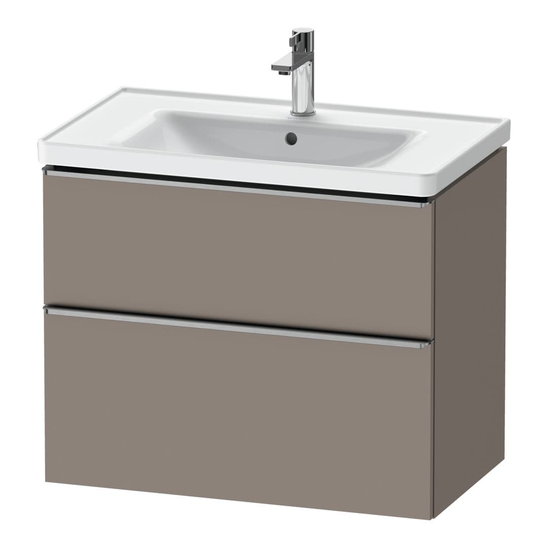 Duravit D-Neo – Έπιπλο Νιπτήρα – 784 mm, 2 συρτάρια, νιπτήρας κέντρο, 784 x 452 x 625 mm, Stainless steel Brushed – Basalte Matt, Decor (DE4355070430000)