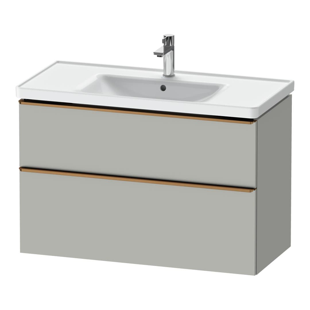 Duravit D-Neo – Έπιπλο Νιπτήρα – 984 mm, 2 συρτάρια, νιπτήρας κέντρο, 984 x 452 x 625 mm, Bronze Brushed – Concrete grey Matt, Decor (DE4356004070000)