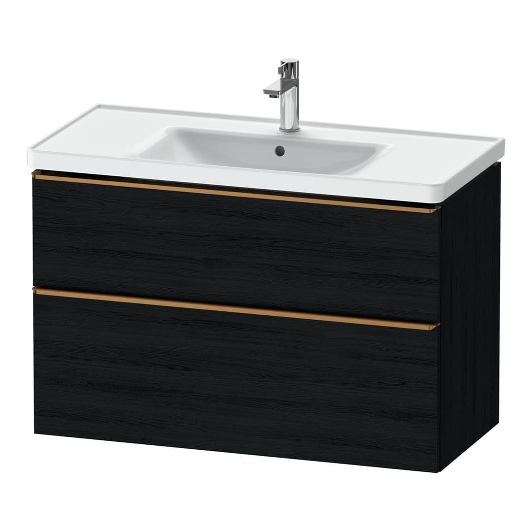 Duravit D-Neo – Έπιπλο Νιπτήρα – 984 mm, 2 συρτάρια, νιπτήρας κέντρο, 984 x 452 x 625 mm, Bronze Brushed – Black oak Matt, Decor (DE4356004160000)