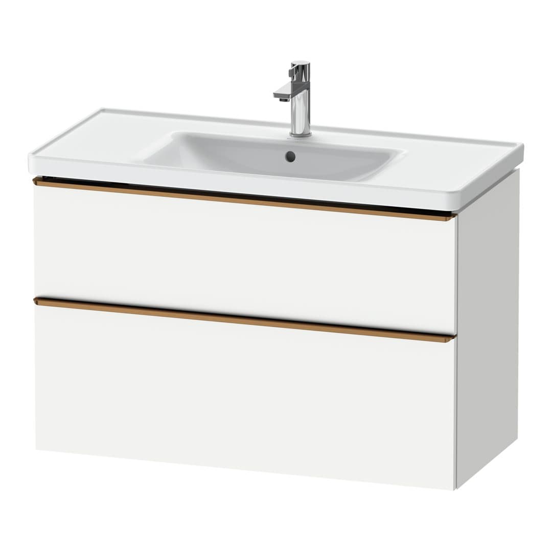 Duravit D-Neo – Έπιπλο Νιπτήρα – 984 mm, 2 συρτάρια, νιπτήρας κέντρο, 984 x 452 x 625 mm, Bronze Brushed – White Matt, Decor (DE4356004180000)