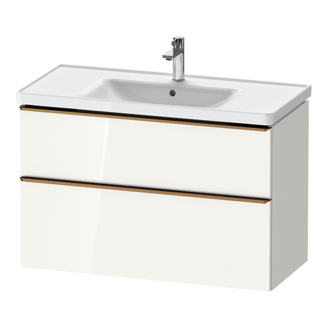 Duravit D-Neo – Έπιπλο Νιπτήρα – 984 mm, 2 συρτάρια, νιπτήρας κέντρο, 984 x 452 x 625 mm, Bronze Brushed – White High Gloss, Decor (DE4356004220000)