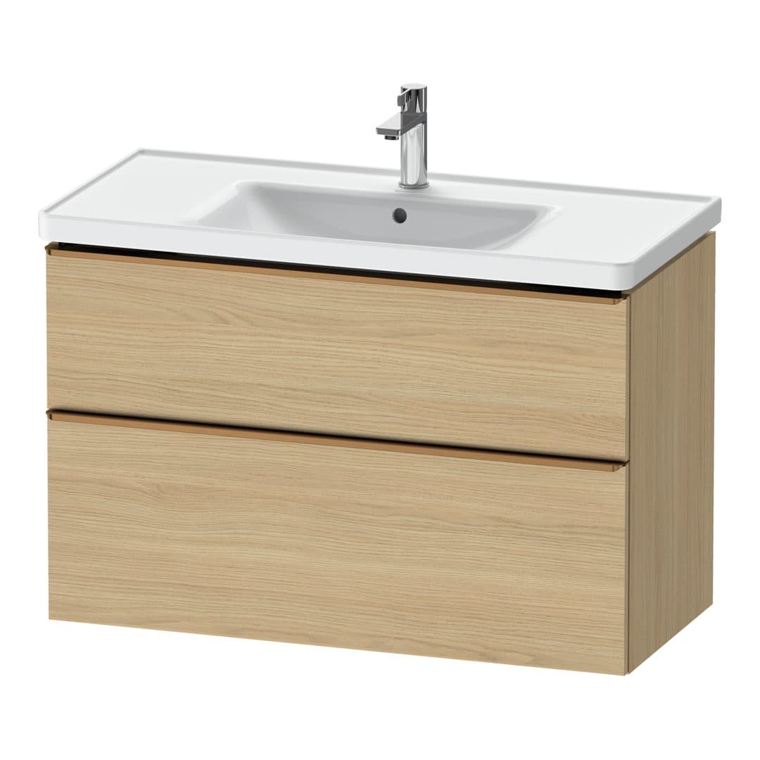Duravit D-Neo – Έπιπλο Νιπτήρα – 984 mm, 2 συρτάρια, νιπτήρας κέντρο, 984 x 452 x 625 mm, Bronze Brushed – Natural oak, Decor (DE4356004300000)