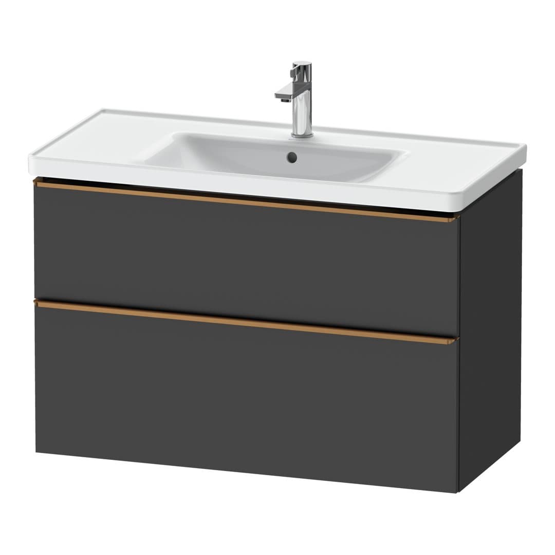 Duravit D-Neo – Έπιπλο Νιπτήρα – 984 mm, 2 συρτάρια, νιπτήρας κέντρο, 984 x 452 x 625 mm, Bronze Brushed – Graphite Matt, Decor (DE4356004490000)