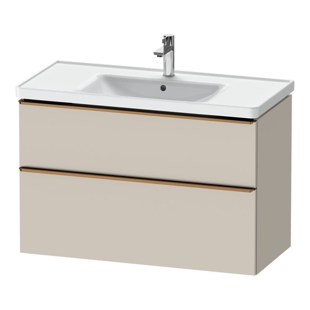 Duravit D-Neo – Έπιπλο Νιπτήρα – 984 mm, 2 συρτάρια, νιπτήρας κέντρο, 984 x 452 x 625 mm, Bronze Brushed – Taupe Matt, Decor (DE4356004910000)