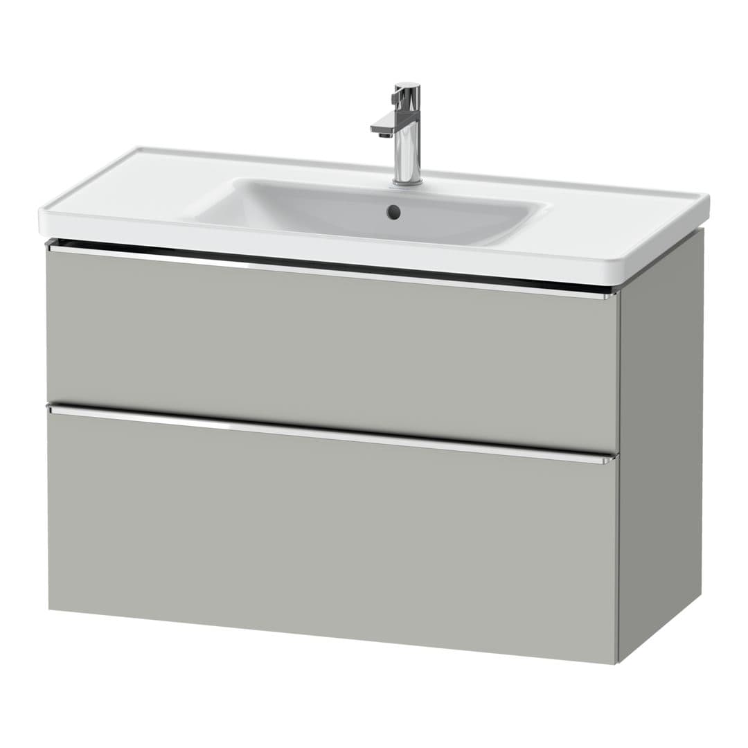 Duravit D-Neo – Έπιπλο Νιπτήρα – 984 mm, 2 συρτάρια, νιπτήρας κέντρο, 984 x 452 x 625 mm, Chrome High Gloss – Concrete grey Matt, Decor (DE4356010070000)
