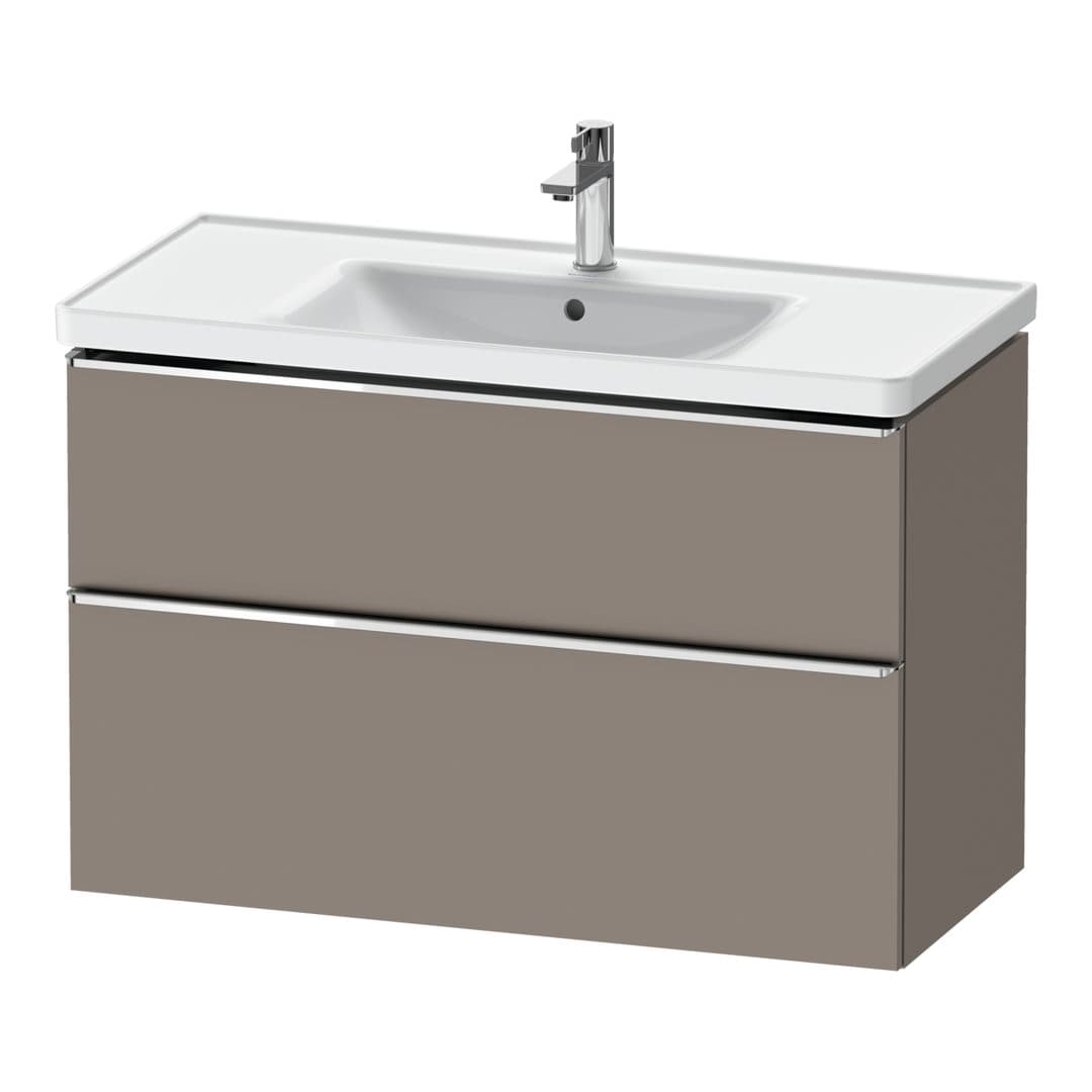 Duravit D-Neo – Έπιπλο Νιπτήρα – 984 mm, 2 συρτάρια, νιπτήρας κέντρο, 984 x 452 x 625 mm, Chrome High Gloss – Basalte Matt, Decor (DE4356010430000)