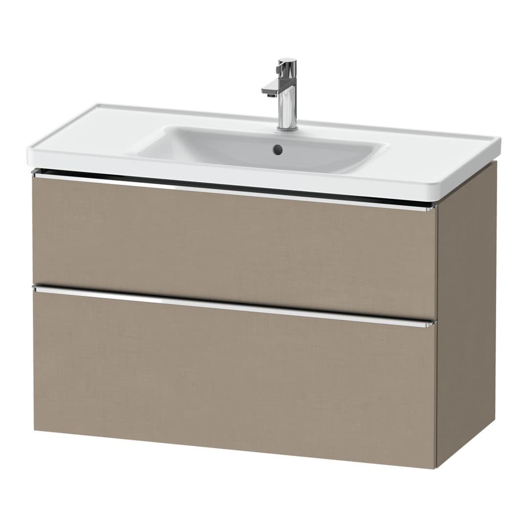 Duravit D-Neo – Έπιπλο Νιπτήρα – 984 mm, 2 συρτάρια, νιπτήρας κέντρο, 984 x 452 x 625 mm, Chrome High Gloss – Linen Matt, Decor (DE4356010750000)