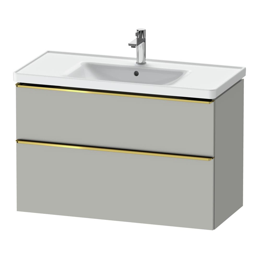 Duravit D-Neo – Έπιπλο Νιπτήρα – 984 mm, 2 συρτάρια, νιπτήρας κέντρο, 984 x 452 x 625 mm, Gold Polished – Concrete grey Matt, Decor (DE4356034070000)