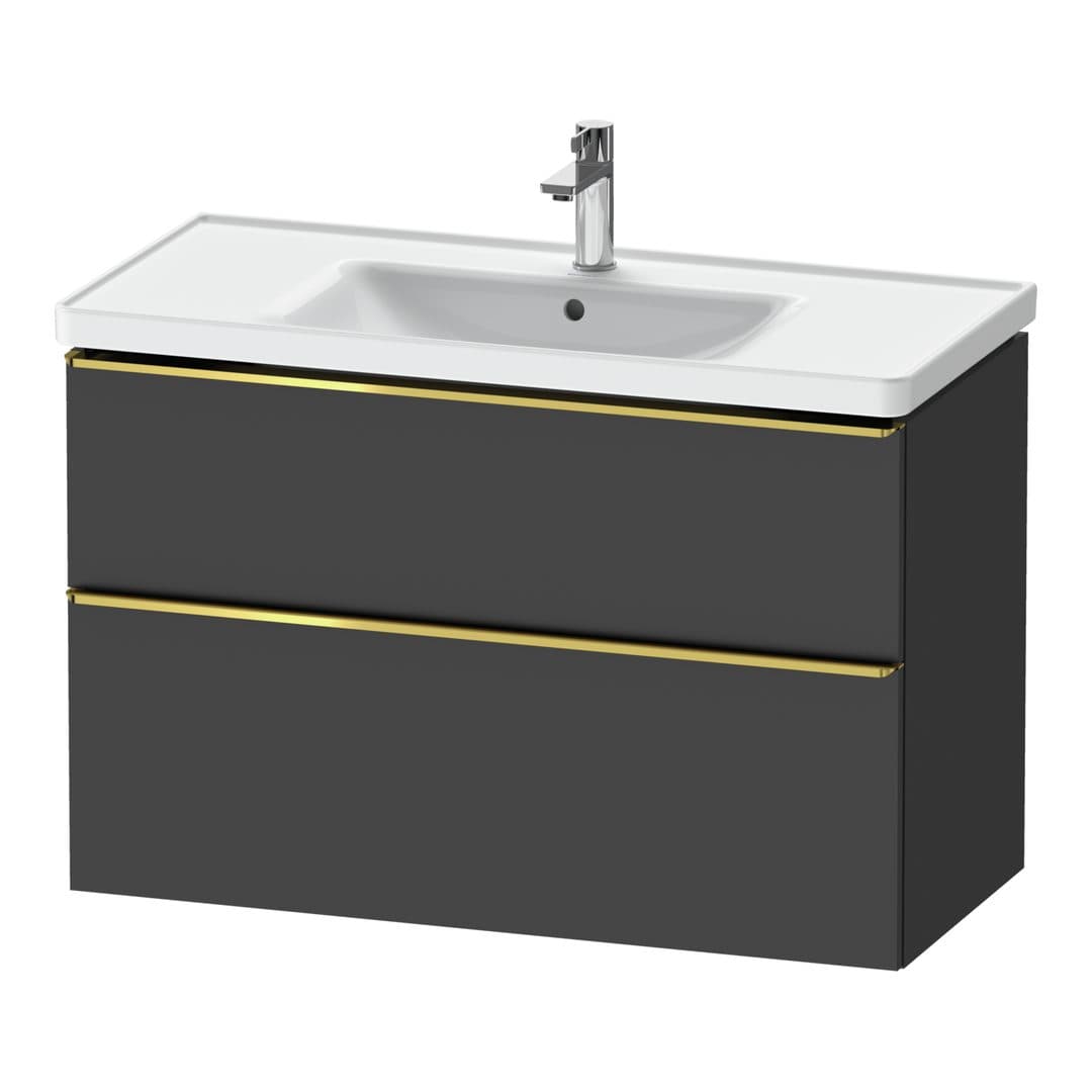 Duravit D-Neo – Έπιπλο Νιπτήρα – 984 mm, 2 συρτάρια, νιπτήρας κέντρο, 984 x 452 x 625 mm, Gold Polished – Graphite Matt, Decor (DE4356034490000)